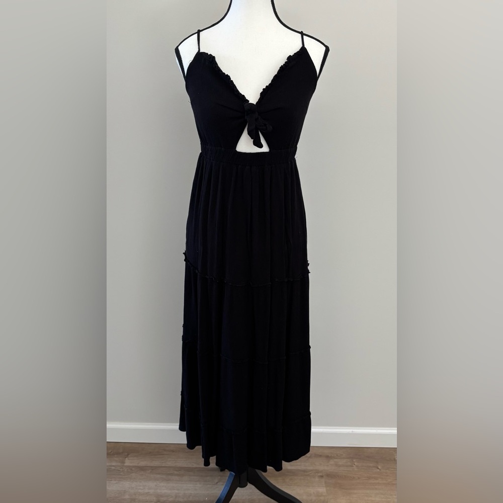 Black Spaghetti Strap Maxi Dress